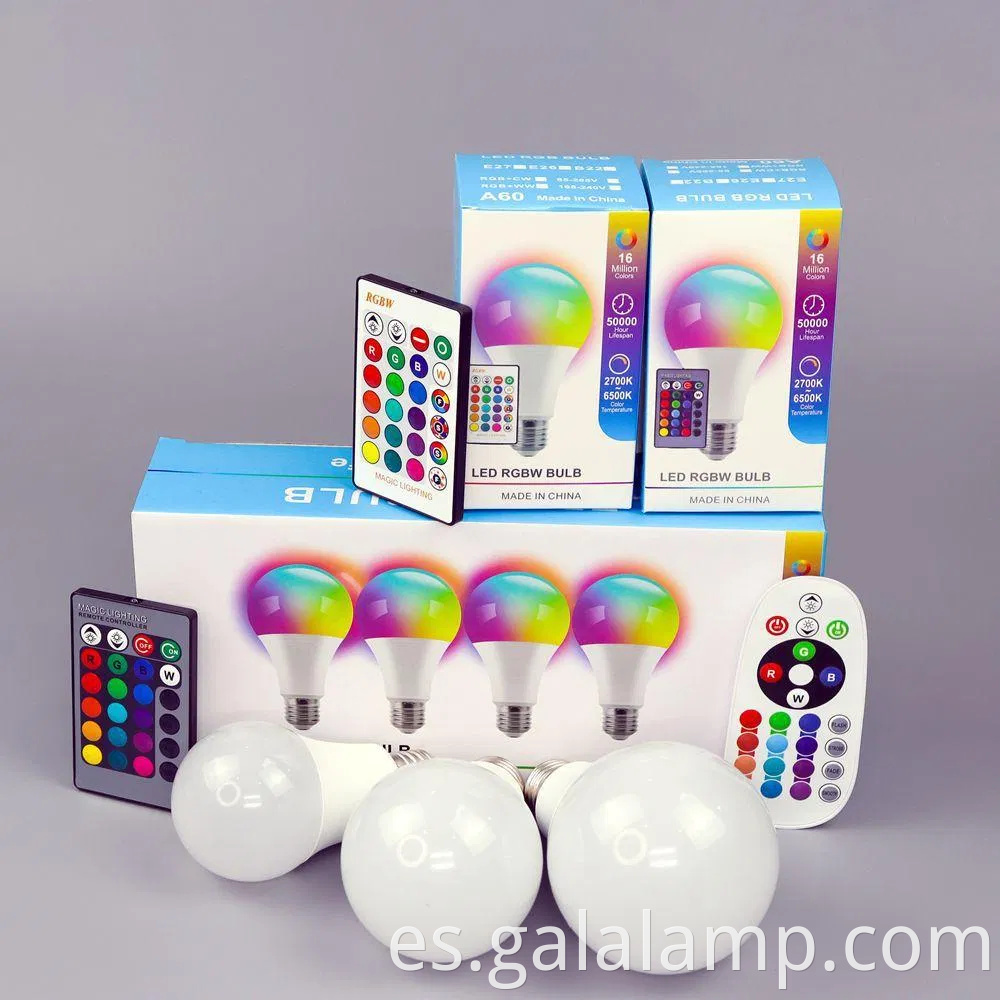 Luz de bombilla LED inteligente con wifi y control Bluetooth